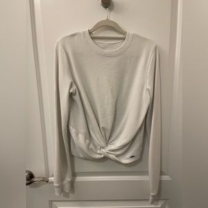Hollister White Crisscross Sweater